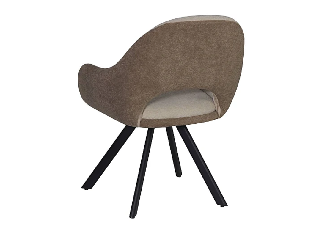 Трапезен стол DURA - светло кафяво/тъмно кафяво/черно