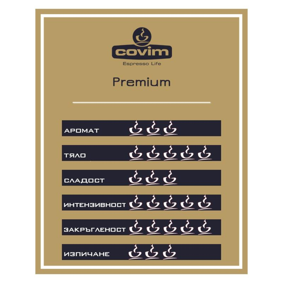 COVIM intenso кафе на зърна – 1 KG.