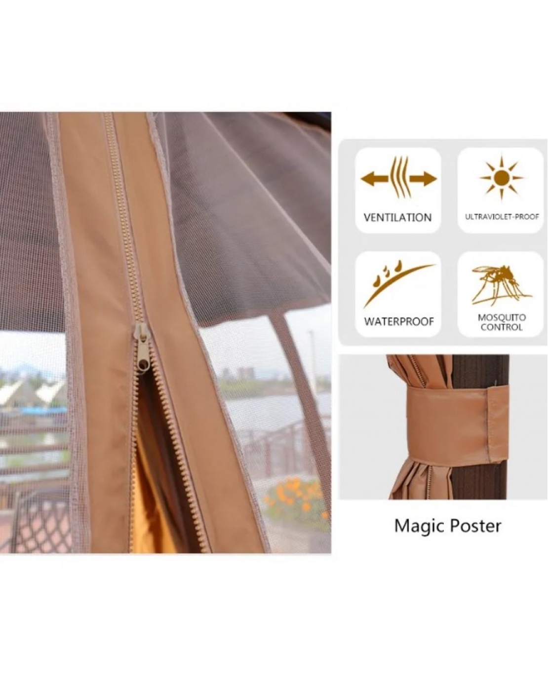 Градинска пергола с алуминиева конструкция двоен покрив