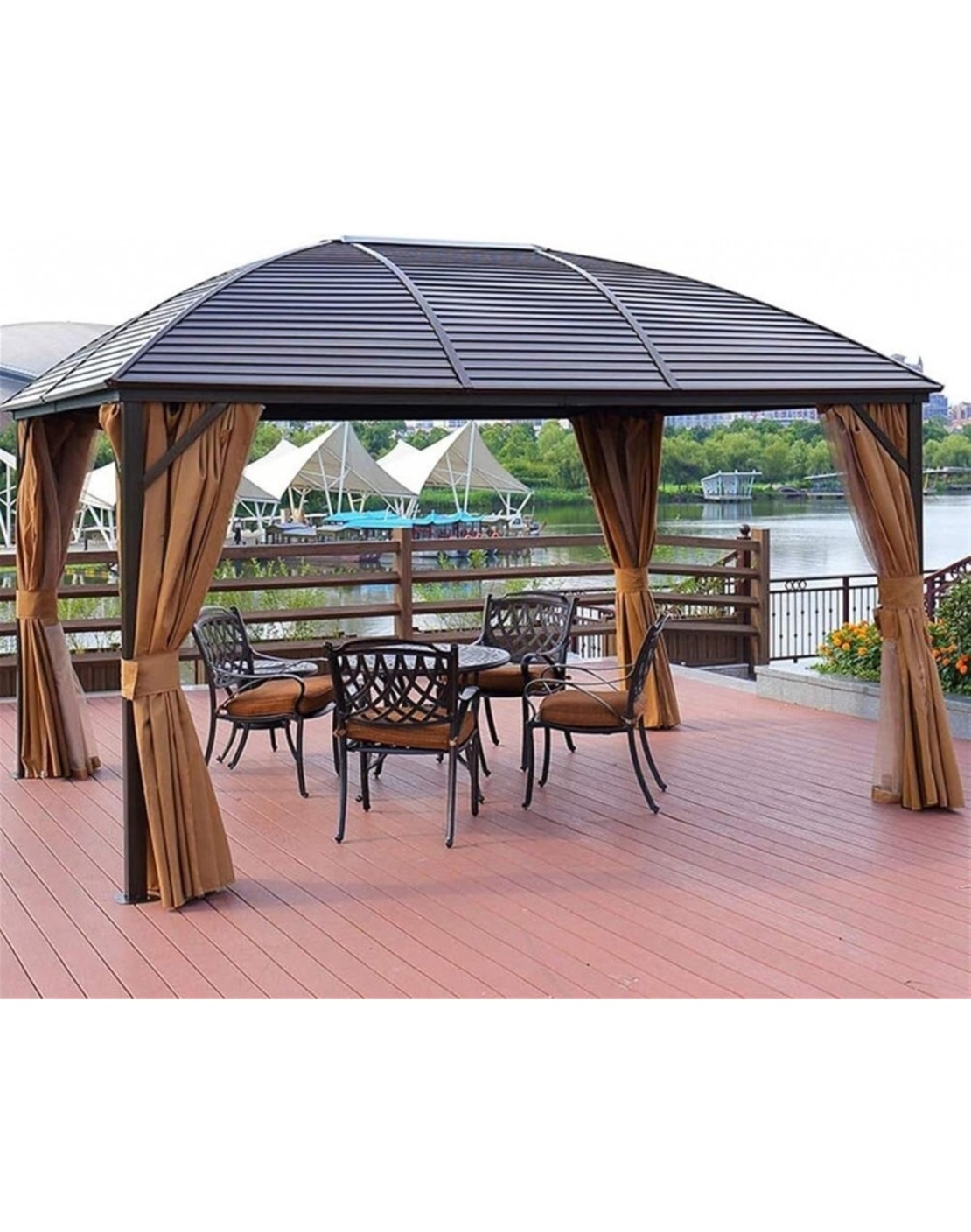 Градинска пергола с алуминиева конструкция