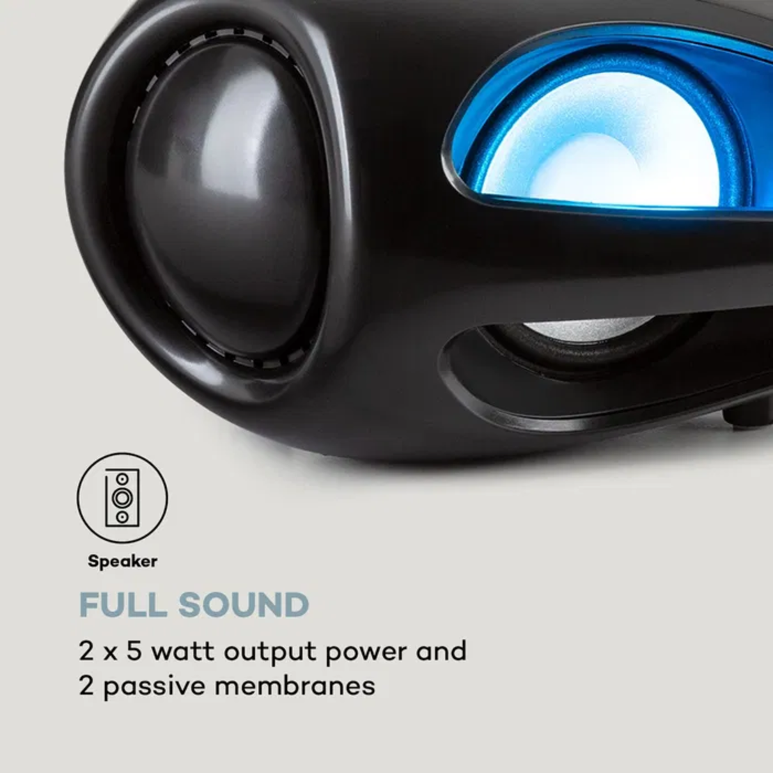Boombox, CD-плейър, DAB+, UKW, Bluetooth, дистанционно управление, LED