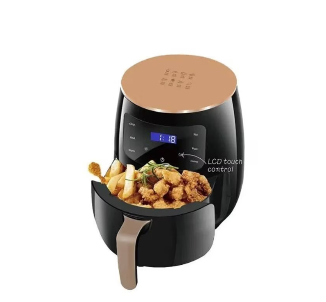 Фритюрник с горещ въздух без масло Air Fryer 8 функции, Капацитет 6L, Цифров дисплей, 3000W