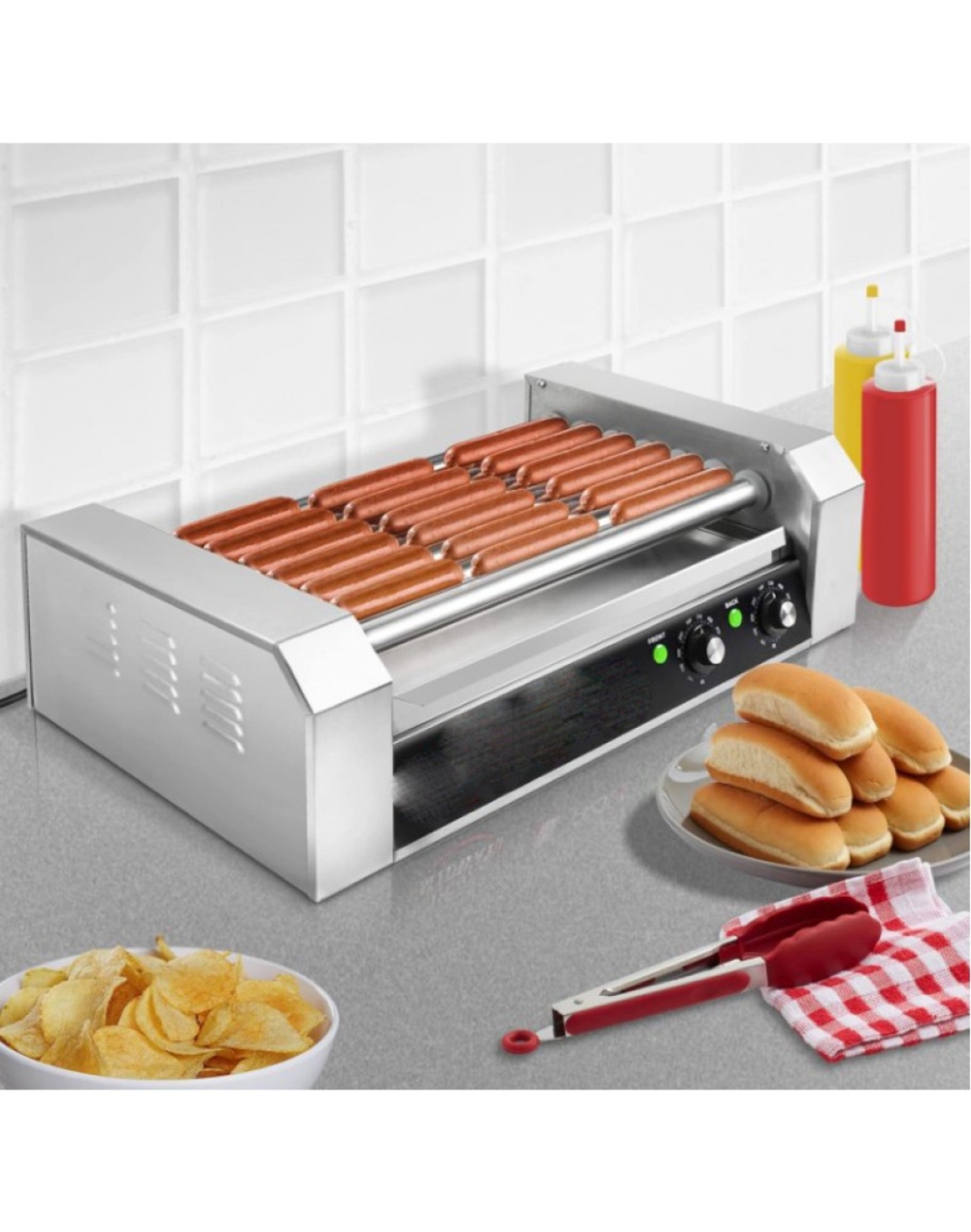 Хот дог ролер със 7 тръби