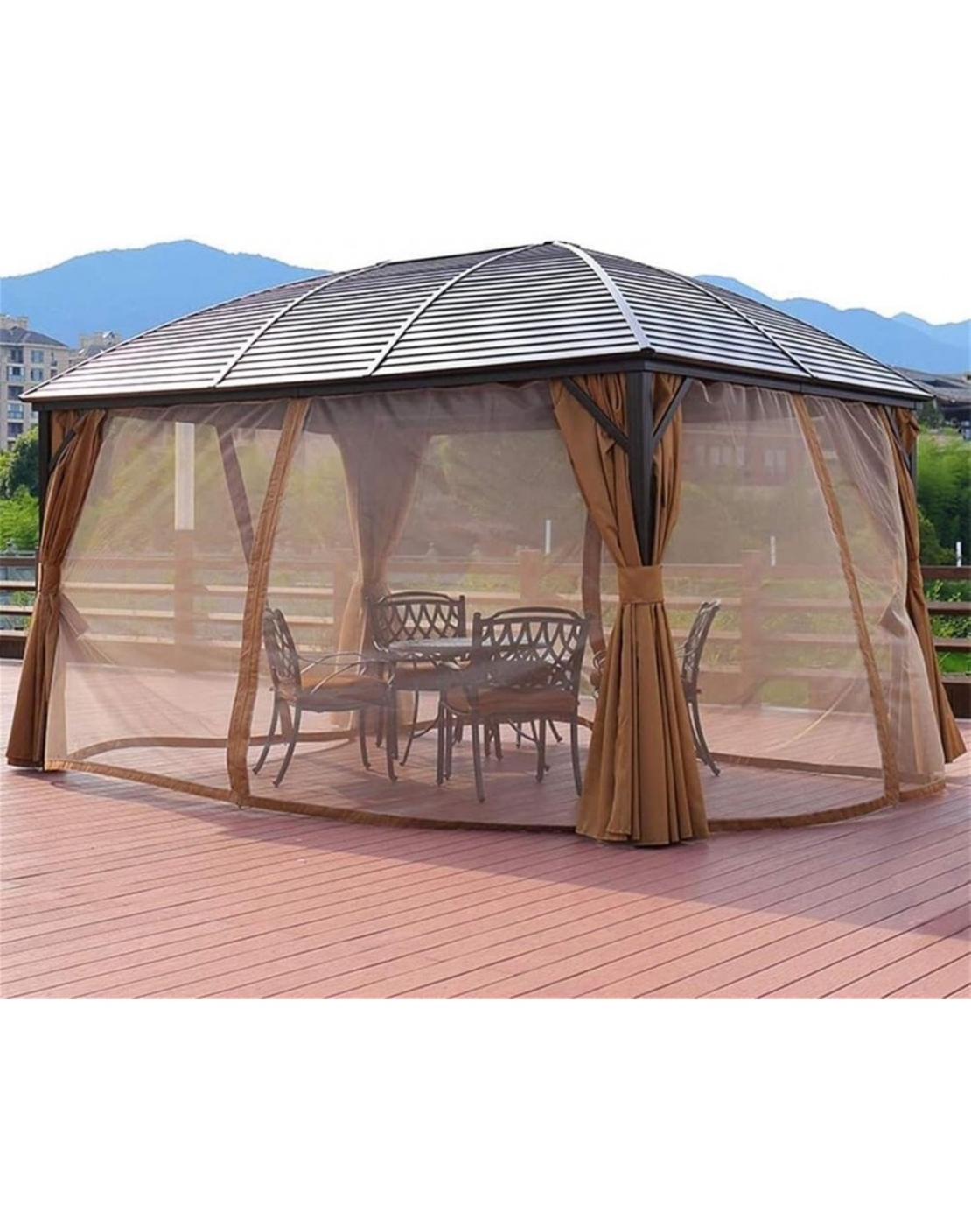 Градинска пергола с алуминиева конструкция