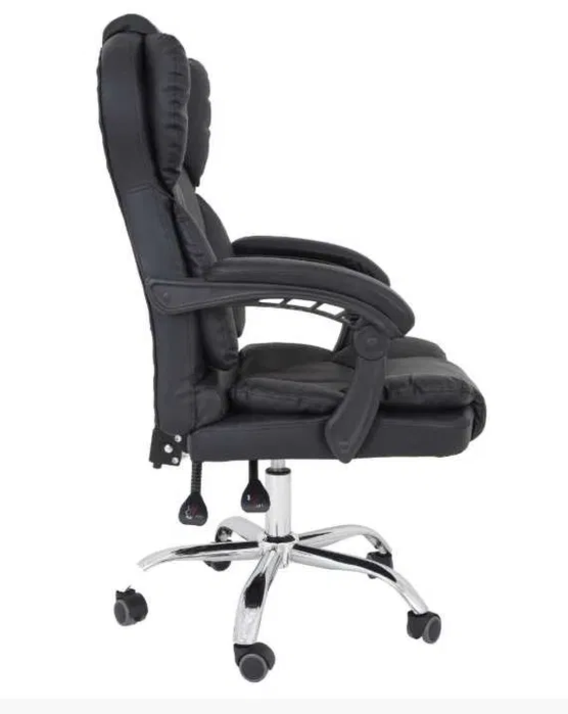 Офис стол Parma, имитация на кожа, черен