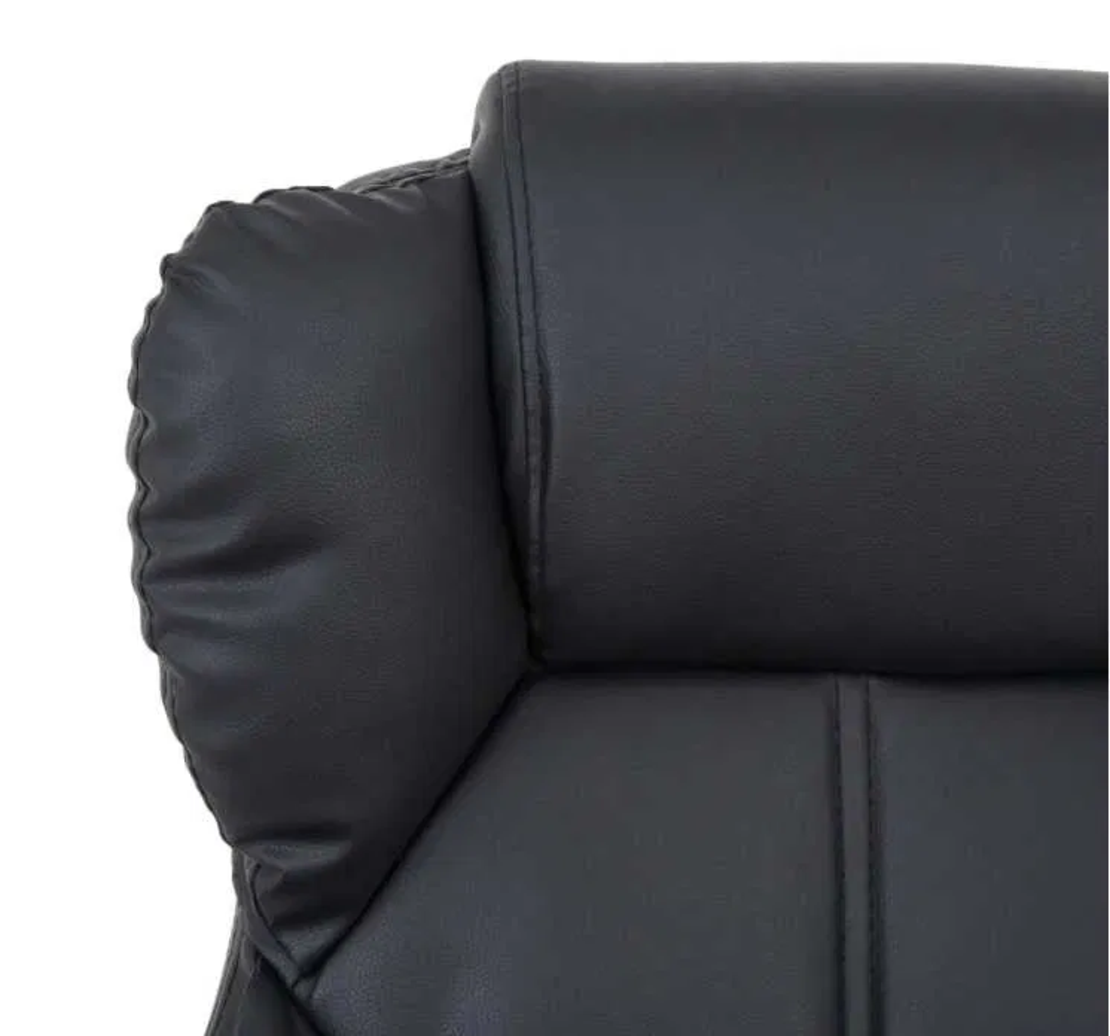 Офис стол Parma, имитация на кожа, черен