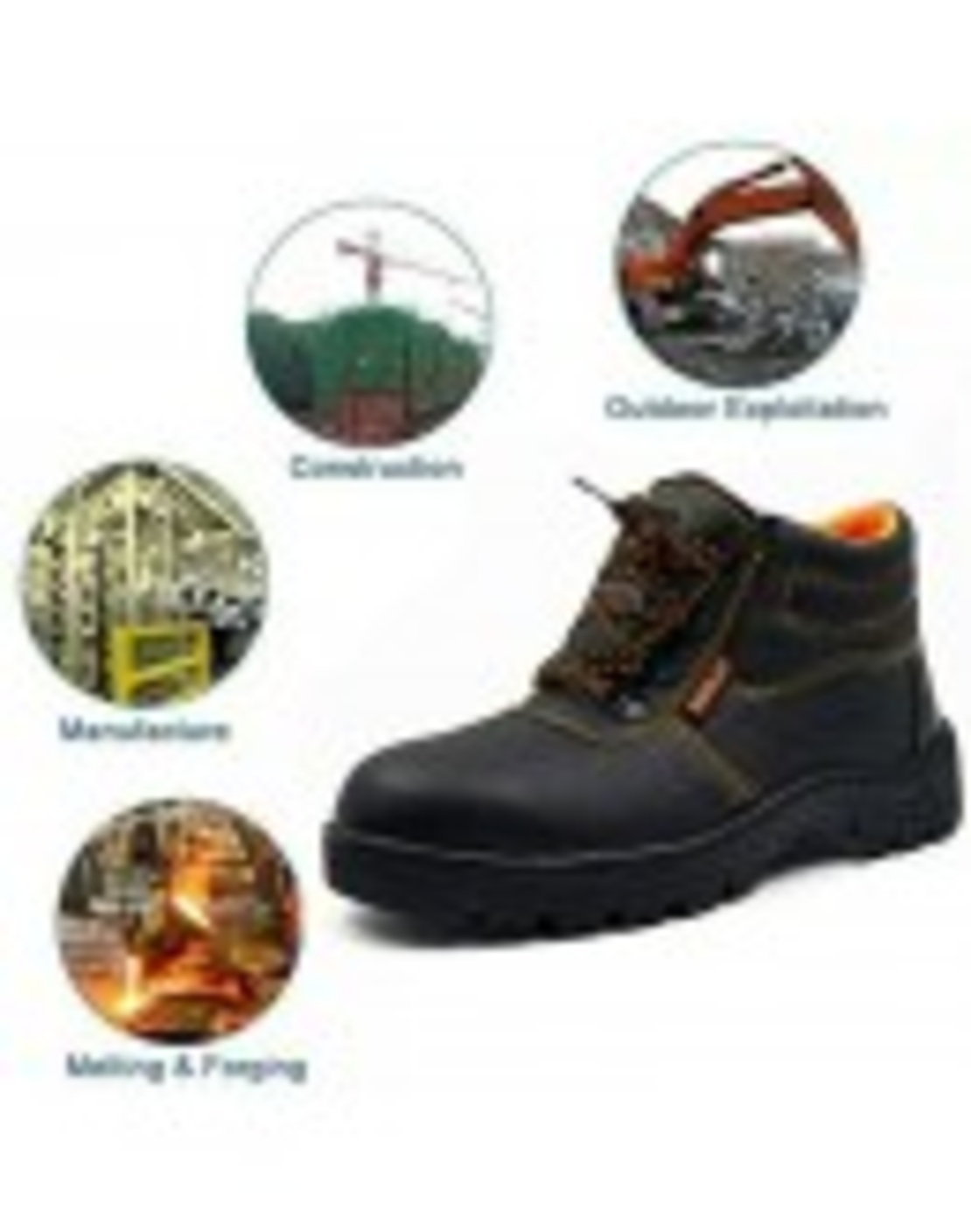 Работни обувки боти с метално бомбе