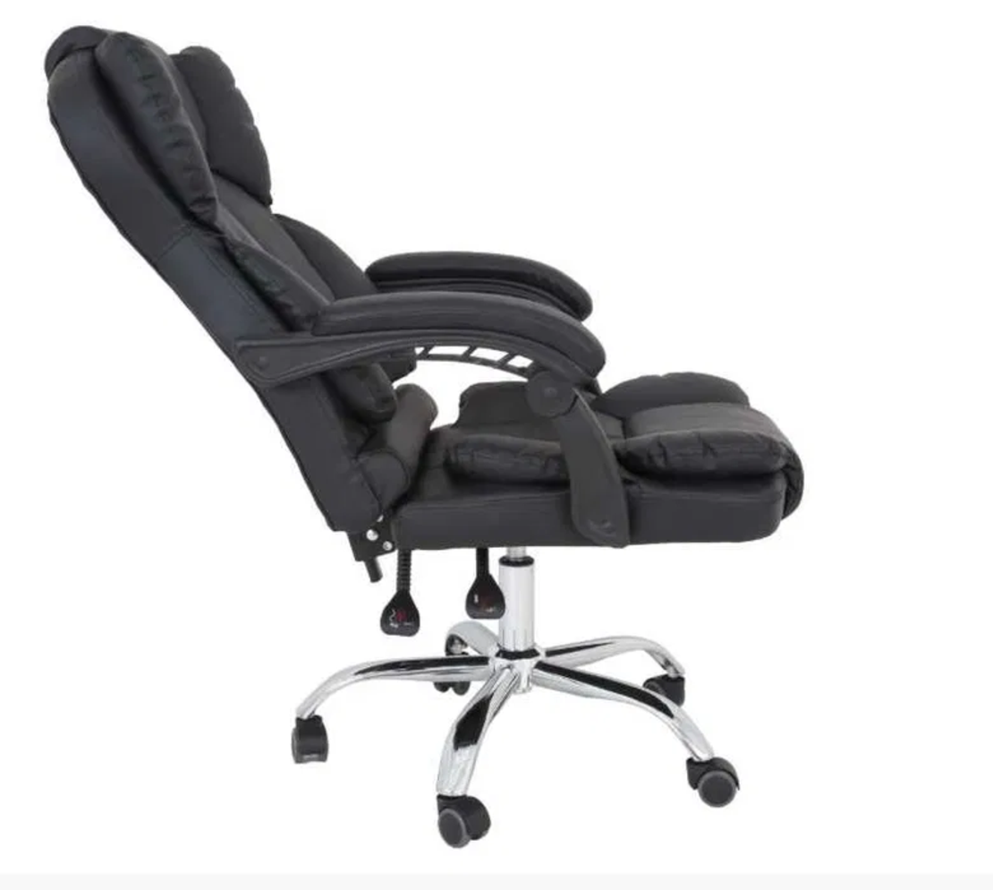 Офис стол Parma, имитация на кожа, черен