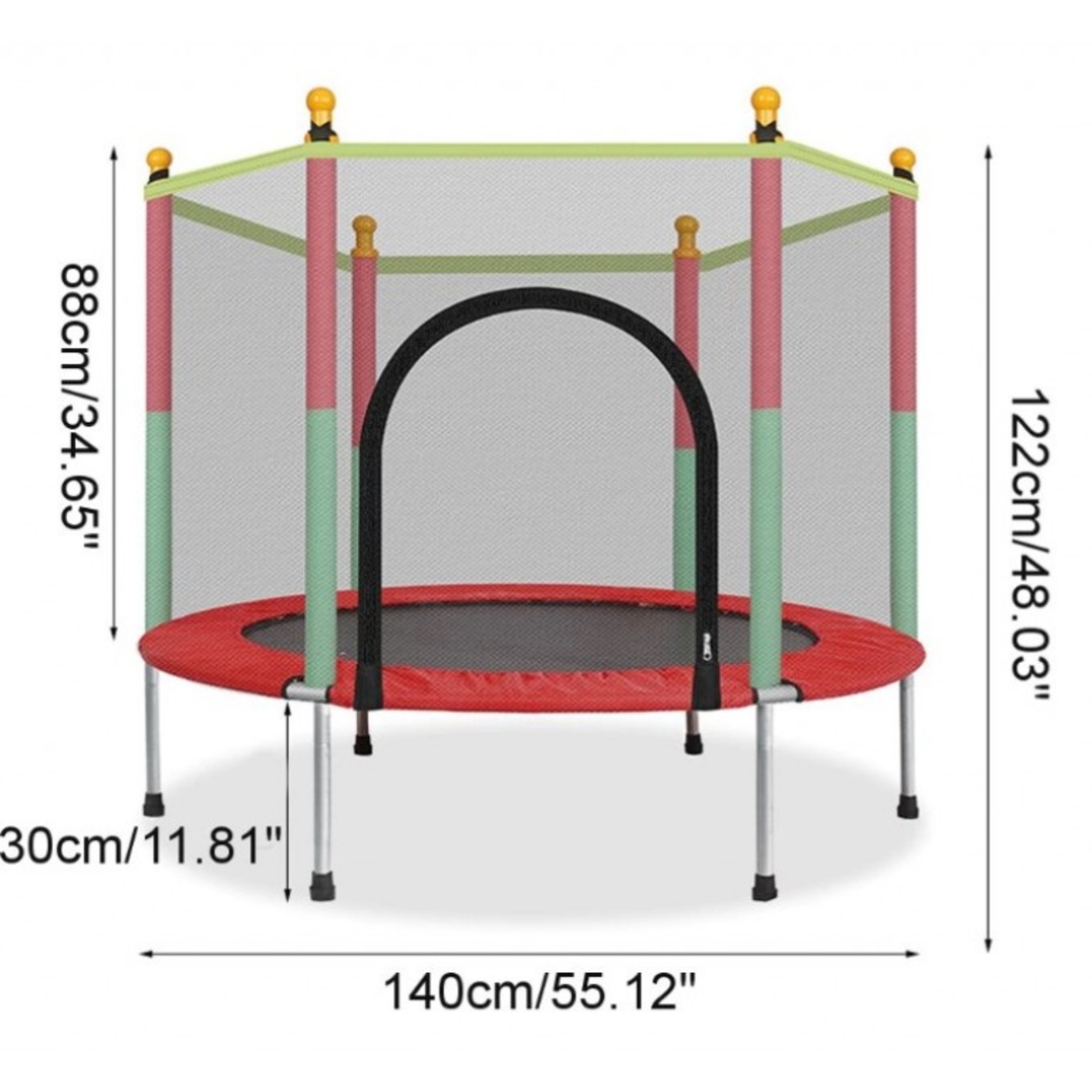 Детски батут 140 см с мрежа