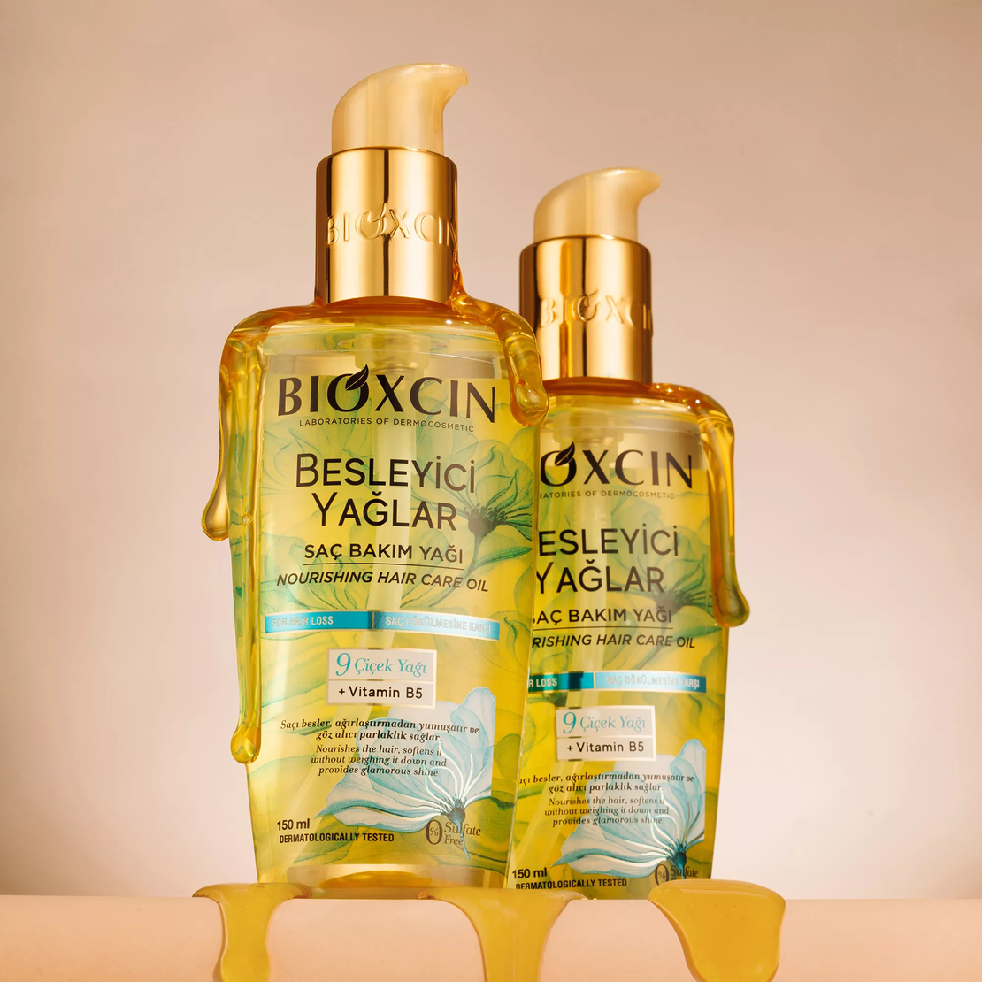 Подхранващо масло за копринено мека, здрава и подхранена коса Bioxcin Nourishing oils, 150 ml