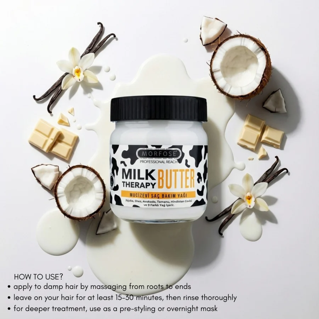 Morfose Milk Butter Hair Cream подхранващ крем балсам без отмиване с млечни протеини, 200ml