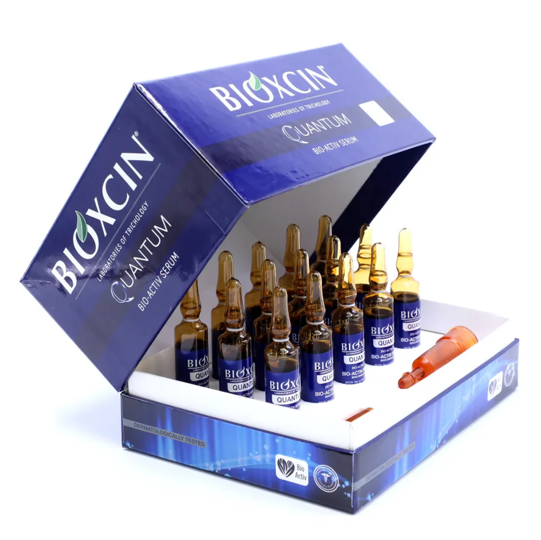 Ампули - Серум за коса с биоактивни пептиди Bioxcin Quantum против косопад 15х6мл