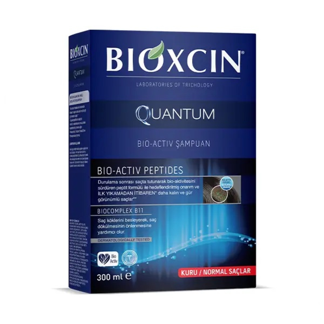 Bioxcin Quantum шампоан за суха и нормална коса с биоактивни пептиди 300ml