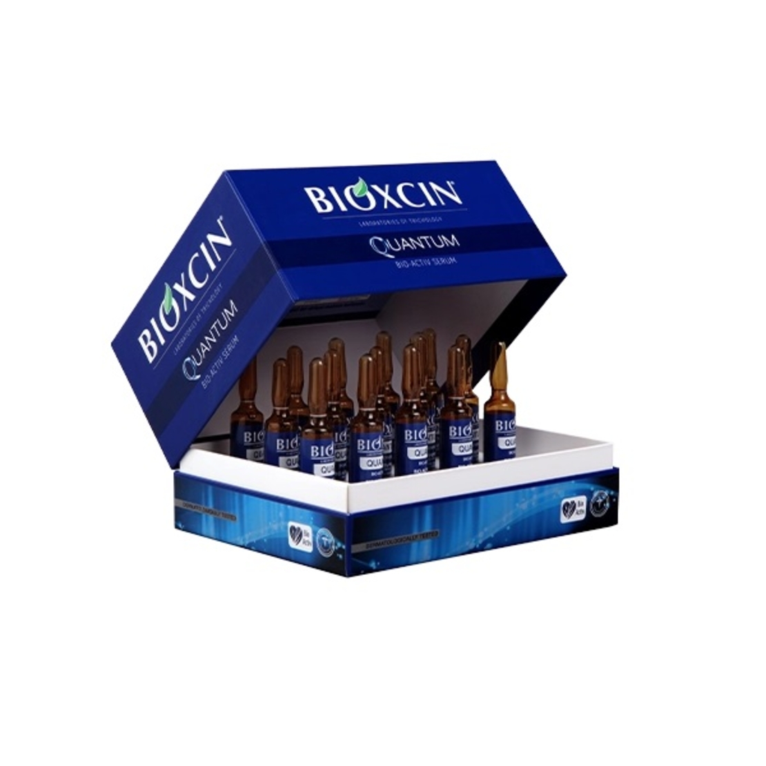 Ампули - Серум за коса с биоактивни пептиди Bioxcin Quantum против косопад 15х6мл