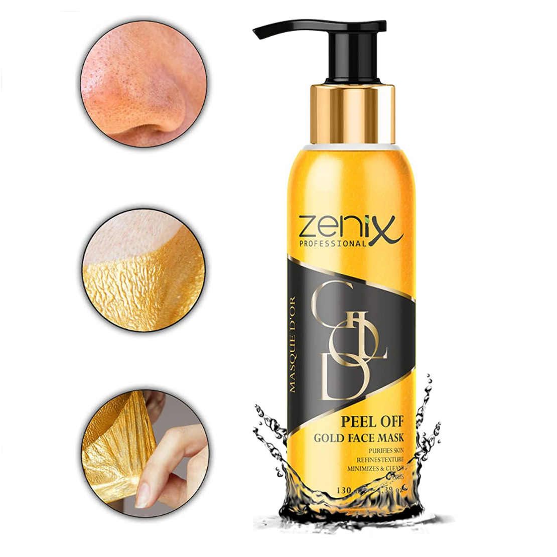 Златната пилинг маска Zenix Professional Peel Off Gold Face Mask за дълбоко почистване на лице 130 мл.