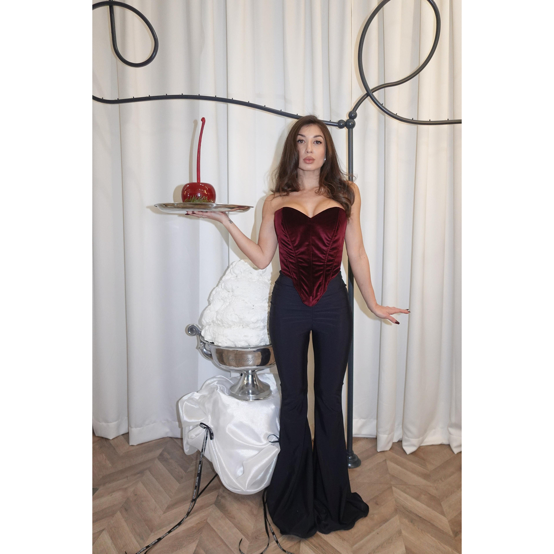 CHERRY ON ON TOP корсет бордо