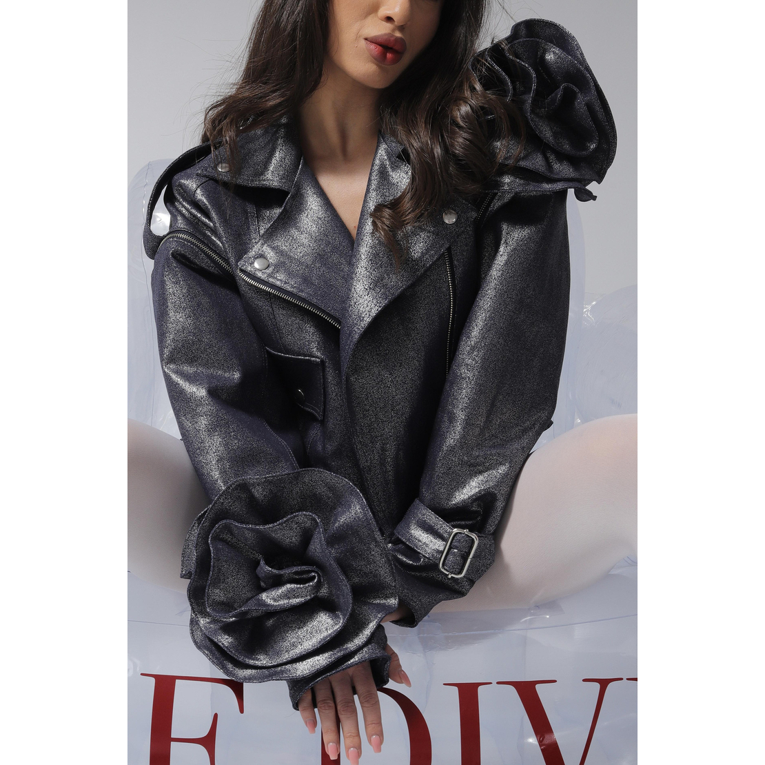 JARDIN D'EDEN silver denim яке