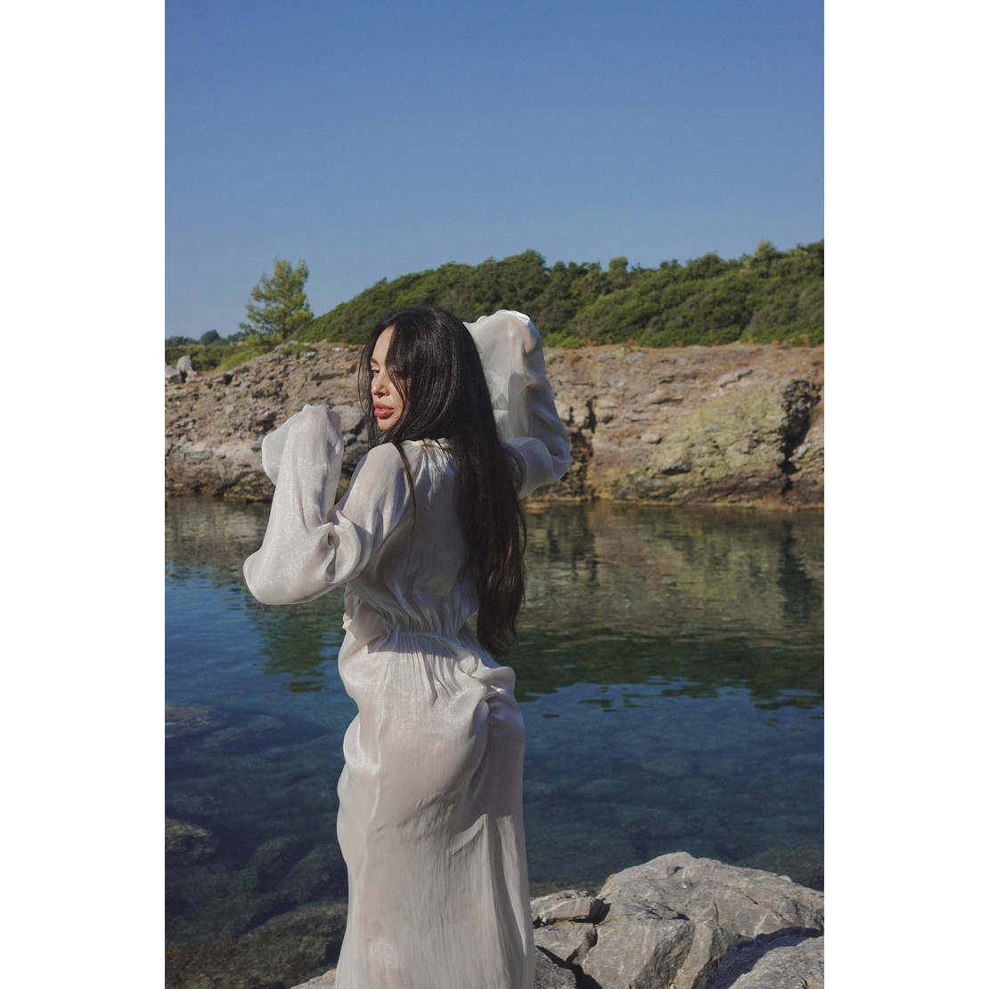 YOUR MERMAID butter yellow beach dress