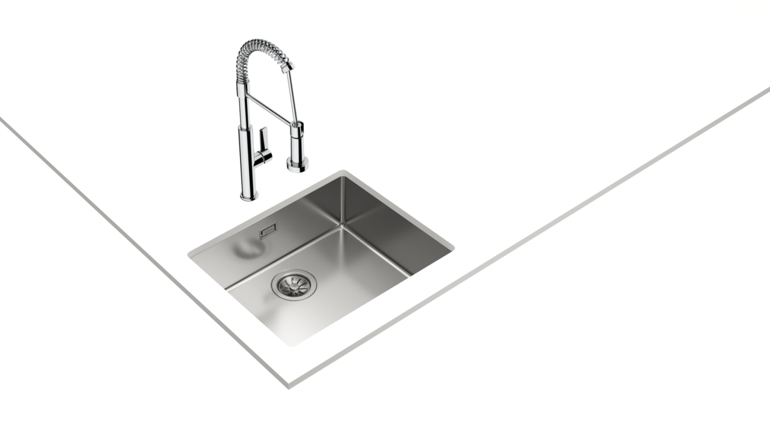 Подплотова иноксова мивка Be Linea RS15 50.40
