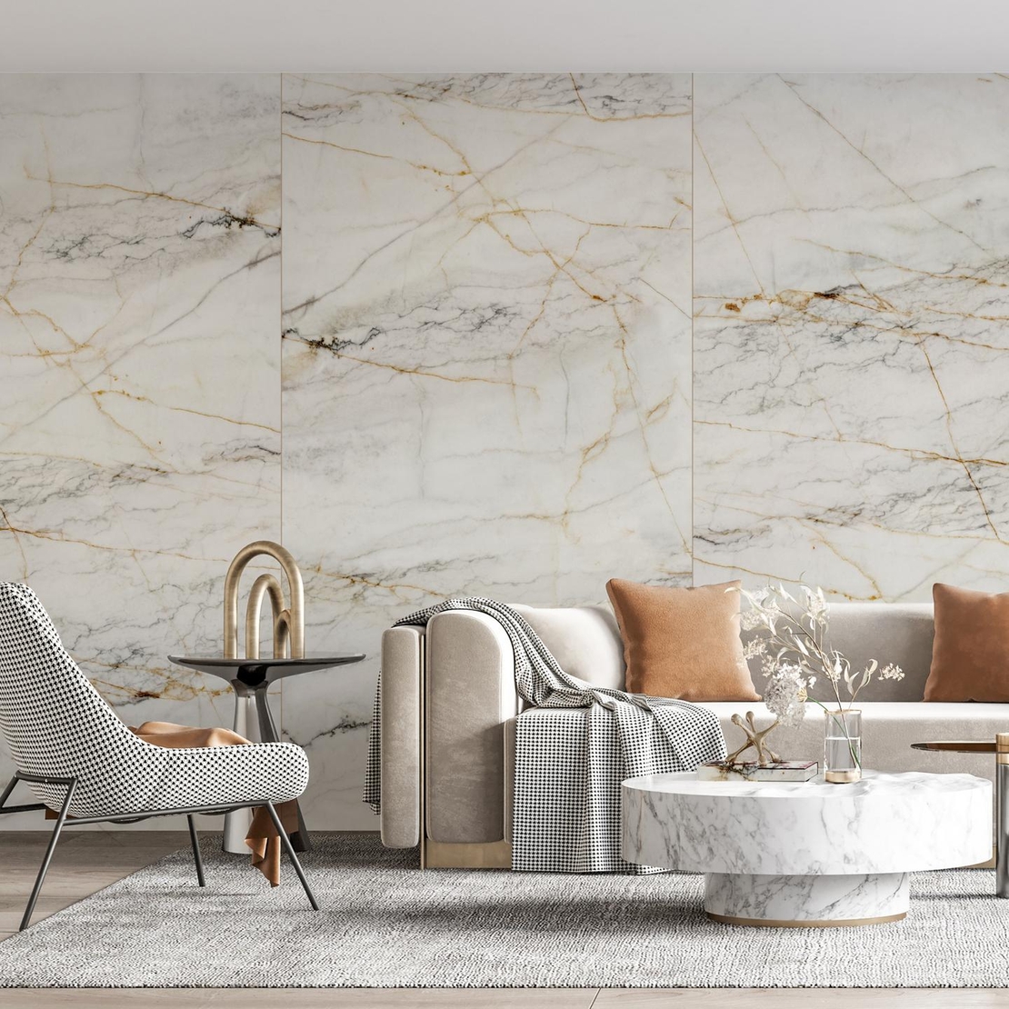 SPC Стенен панел Rocko R154 Marble Gold 2800x1230x4mm