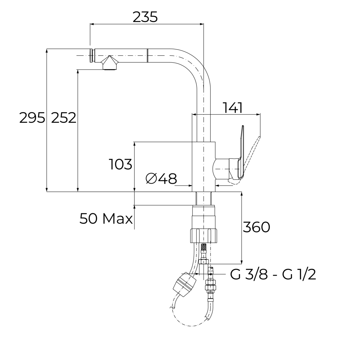 Смесител Teka IN 938 Plus Pull-out