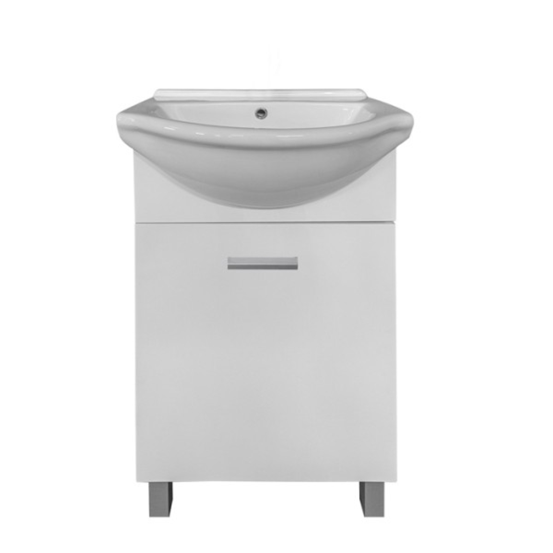 Долен шкаф за баня Makena SM430F с мивка, Бял