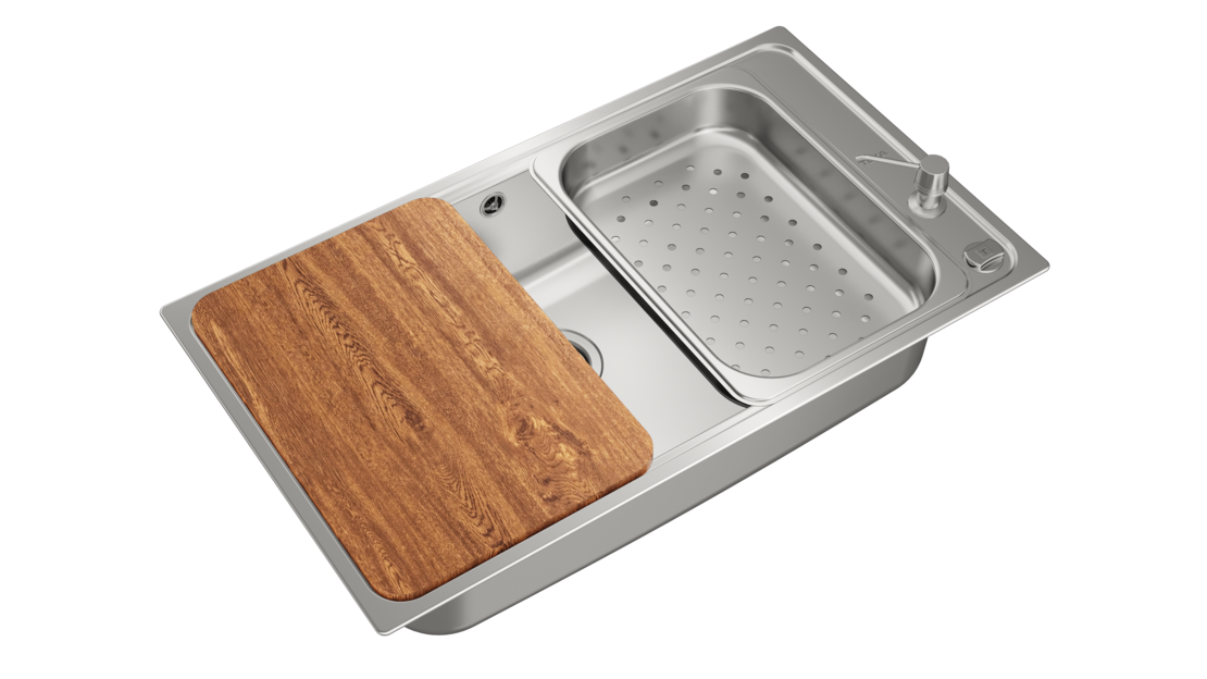 Иноксова мивка за вграждане BIG BOWL 80 1C PLUS (Bahia PLUS)