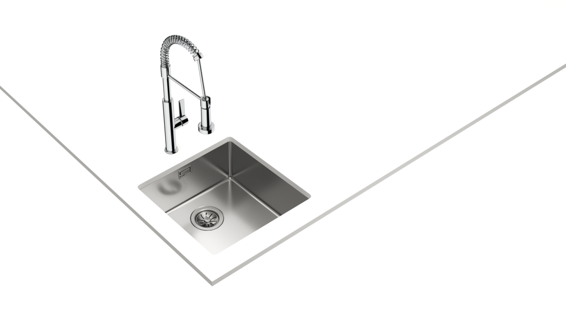 Подплотова иноксова мивка Be Linea RS15 40.40