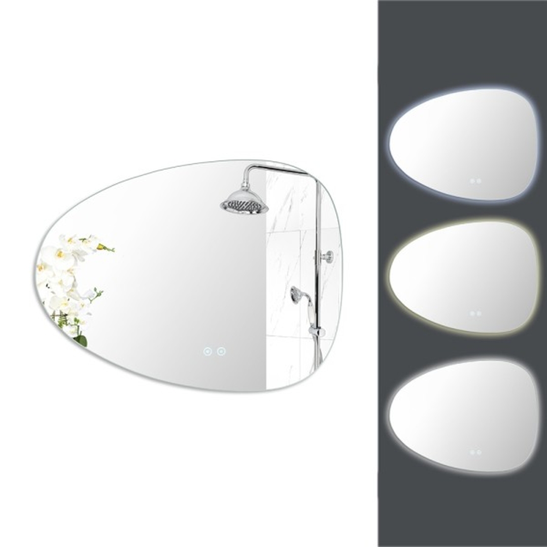 LED огледало 80х60см