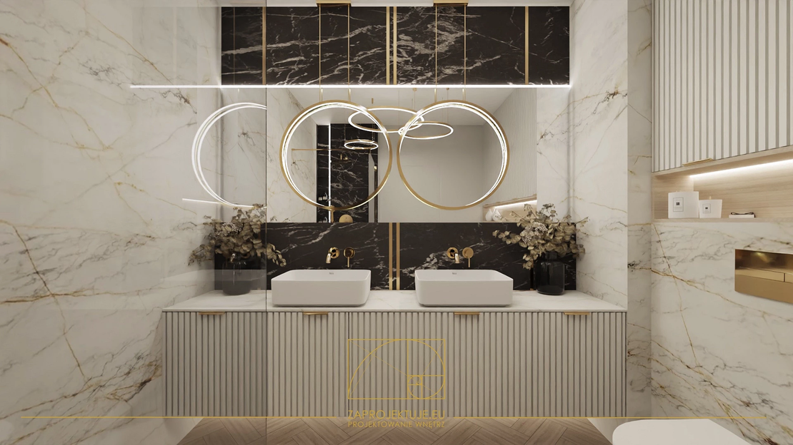 SPC Стенен панел Rocko R154 Marble Gold 2800x1230x4mm