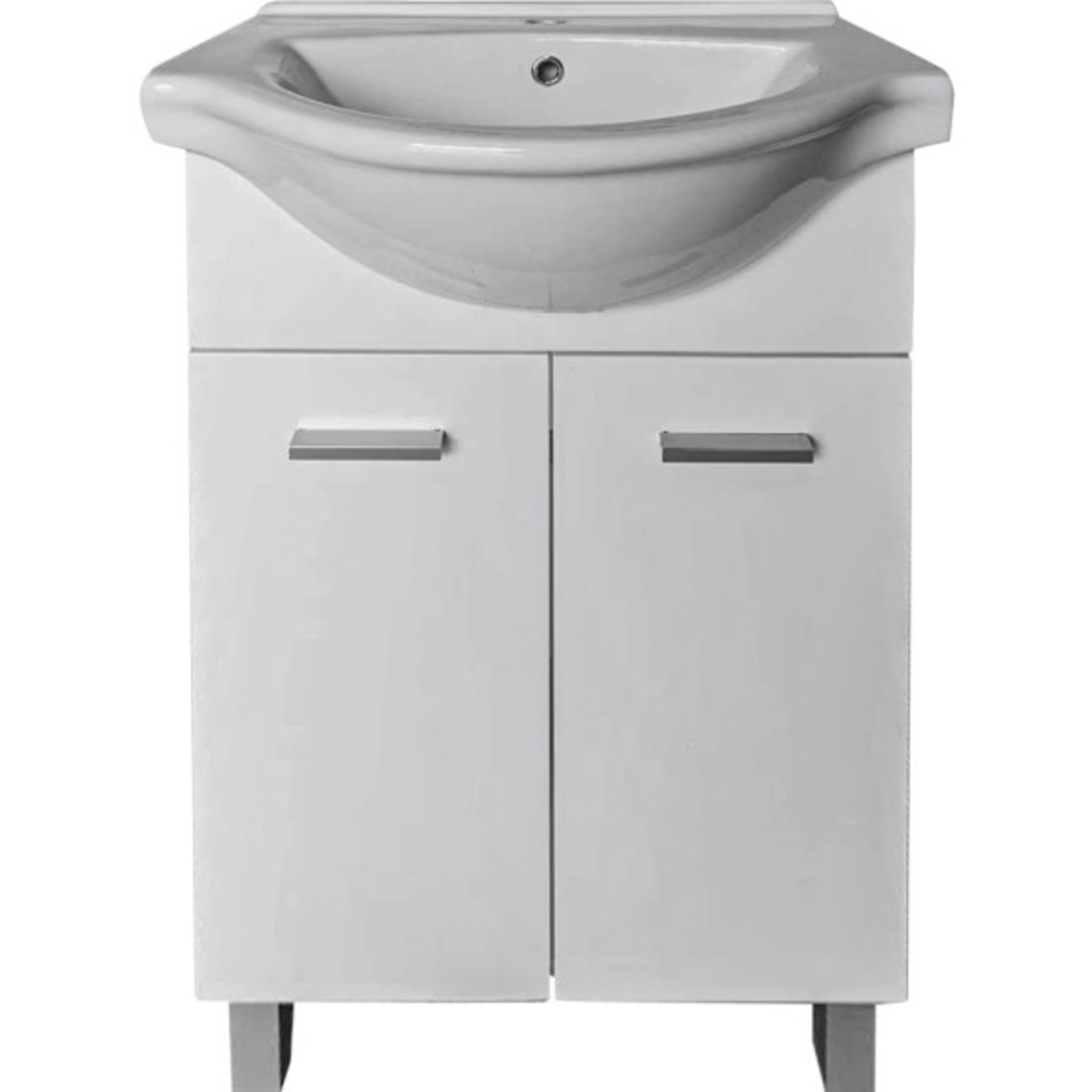 Долен шкаф за баня Makena с мивка SM550F, Бял