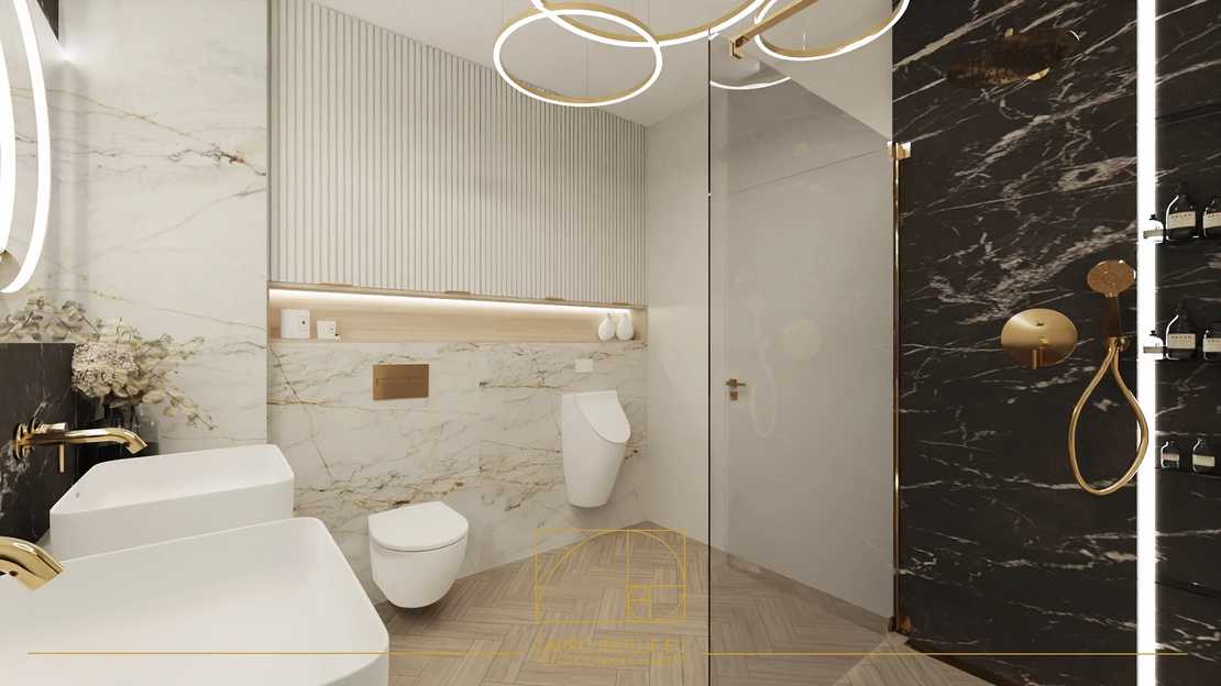 SPC Стенен панел Rocko R154 Marble Gold 2800x1230x4mm