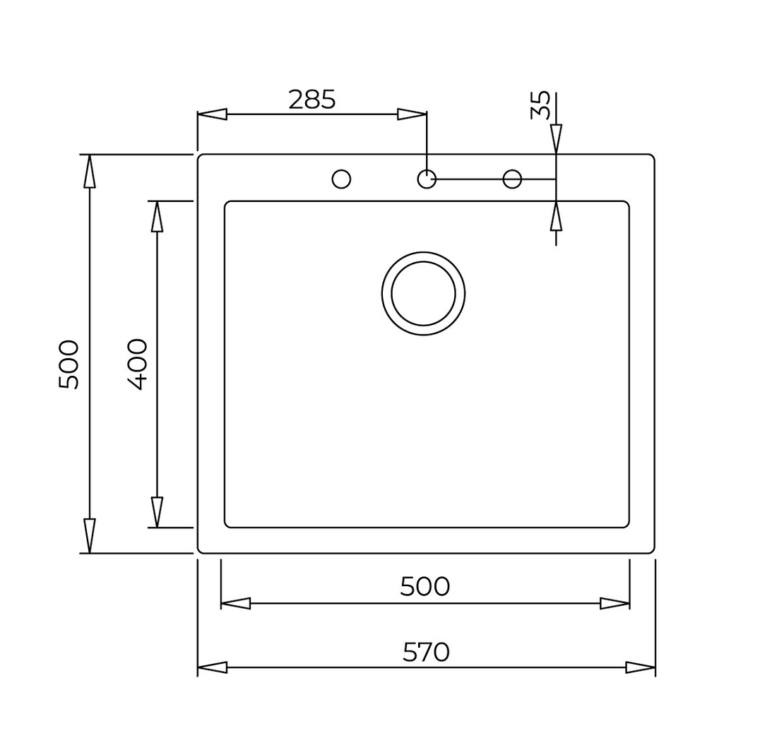 Мивка Teka ForSquare 50.40 TG БЯЛА