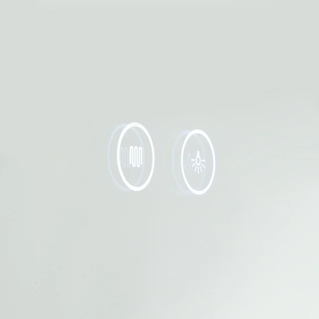 LED огледало 60х80см Черна рамка