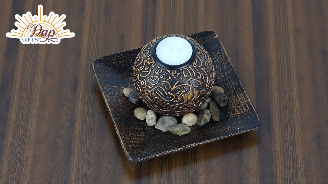 Свещник с камъни (0472639)