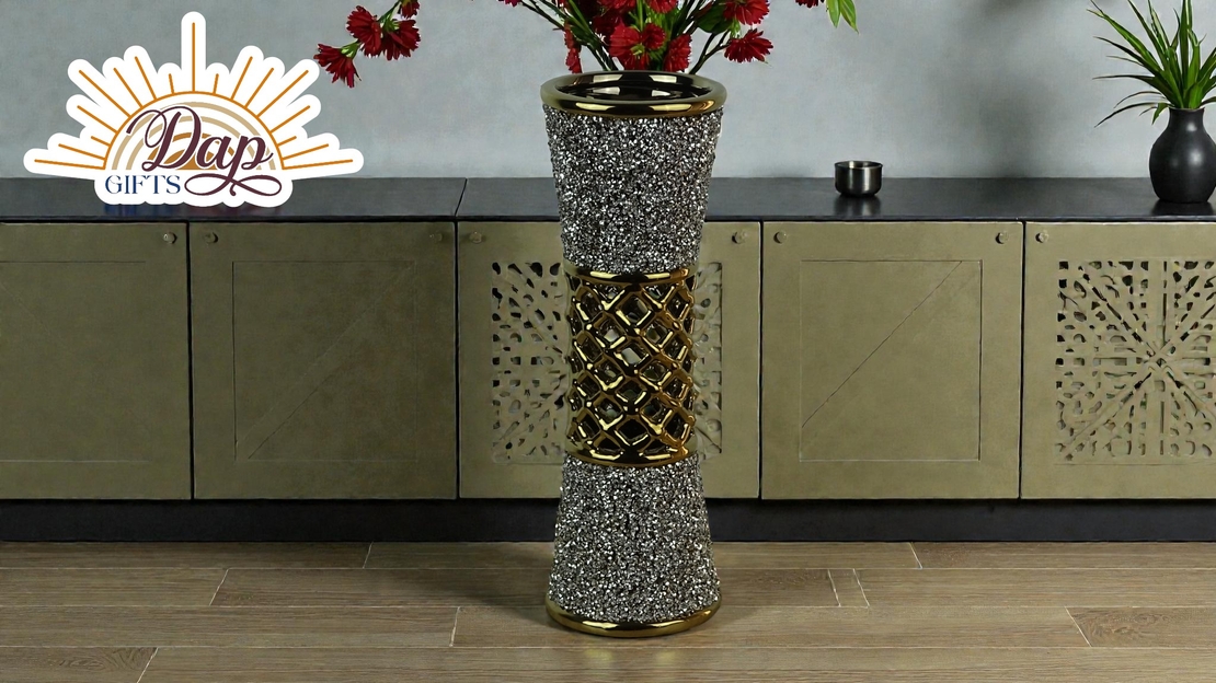 Керамична Ваза С Камъни (7748264)