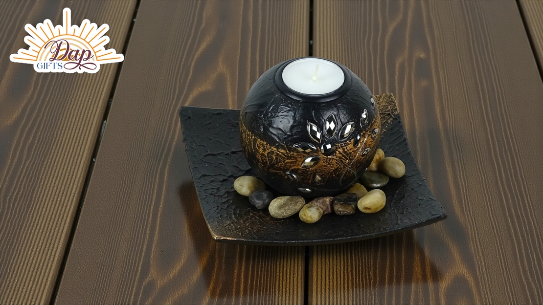 Свещник с камъни (0472638)