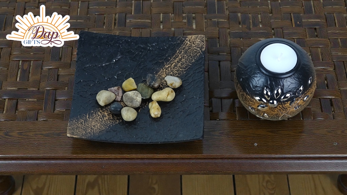 Свещник с камъни (0472639)