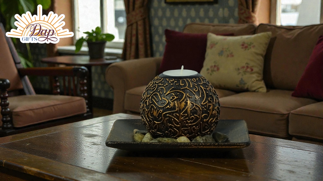 Свещник с камъни (0472639)