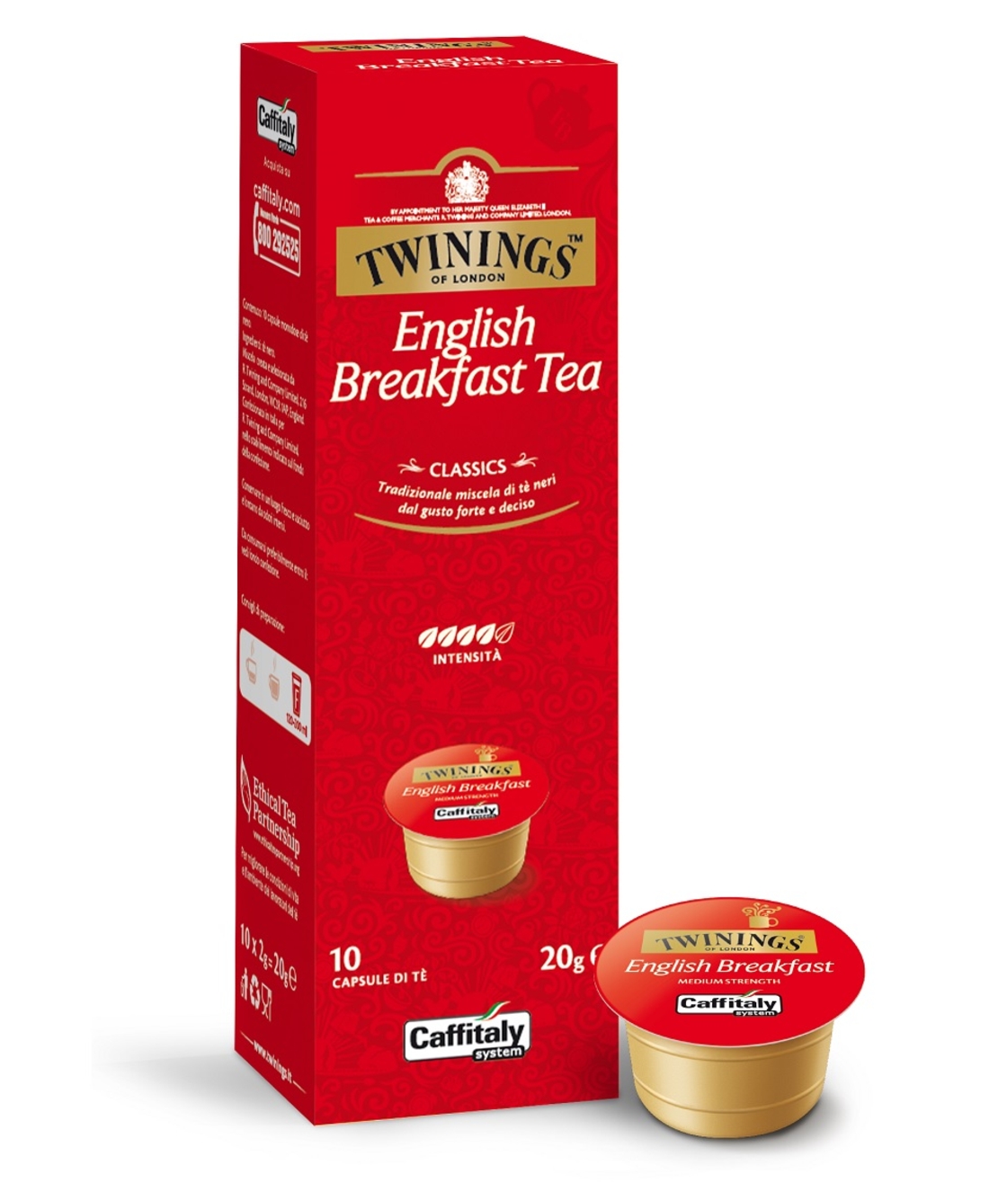 Чай на капсули English breakfast - съвместими с Caffitaly System