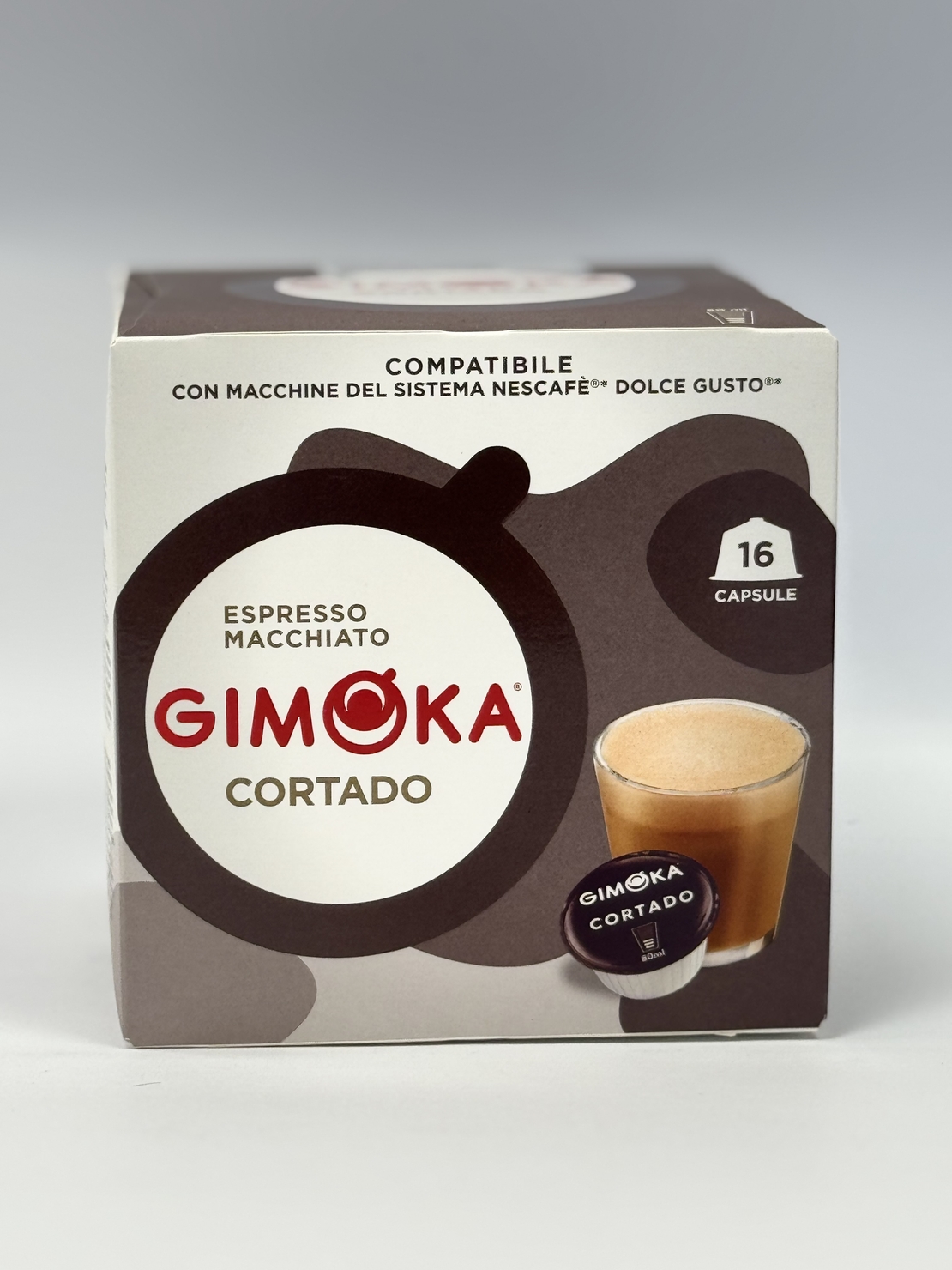 Кафе капсули GIMOKA ESPRESSO CORTADO съвместими със система Dolce Gusto, 16 бр.