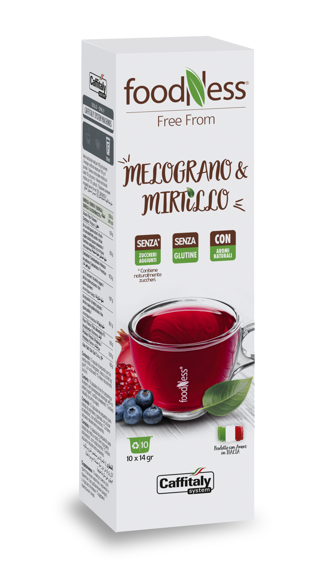 Чай на капсули POMEGRANATE AND BLUEBERRY FOODNESS (Нар и боровинки) - съвместими с Caffitaly System