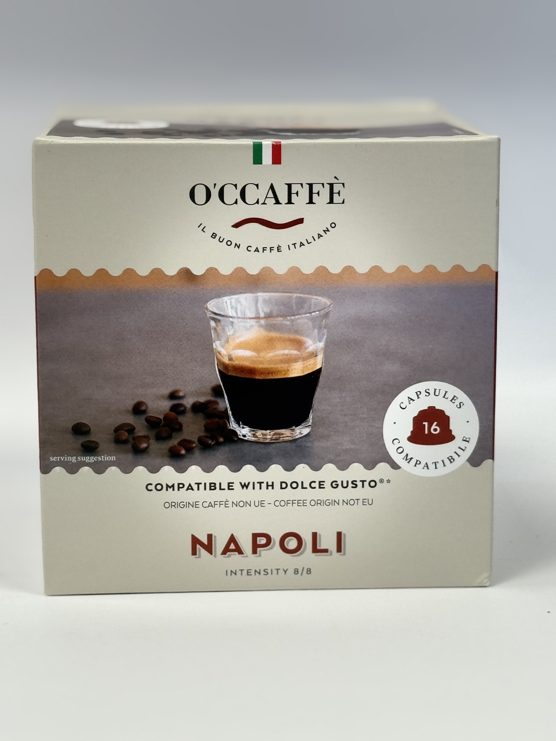 Кафе капсули OCCAFFE Napoli съвместими със система Dolce Gusto, 16 бр.