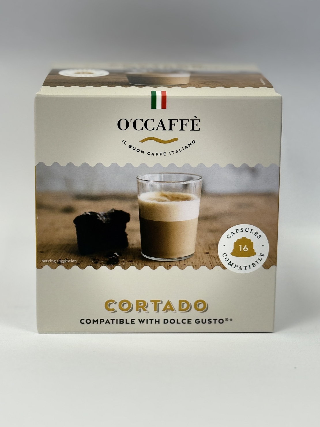 Кафе капсули OCCAFFE Cortado съвместими със система Dolce Gusto, 16 бр.