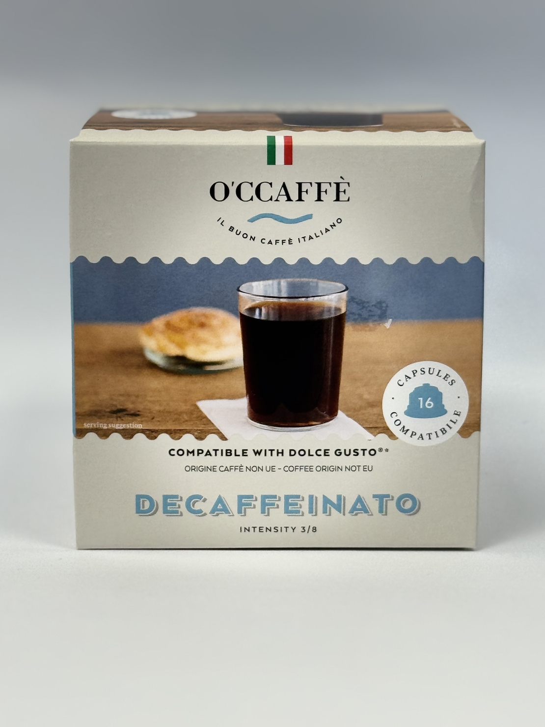 Кафе капсули OCCAFFE Decaf съвместими със система Dolce Gusto, 16 бр.