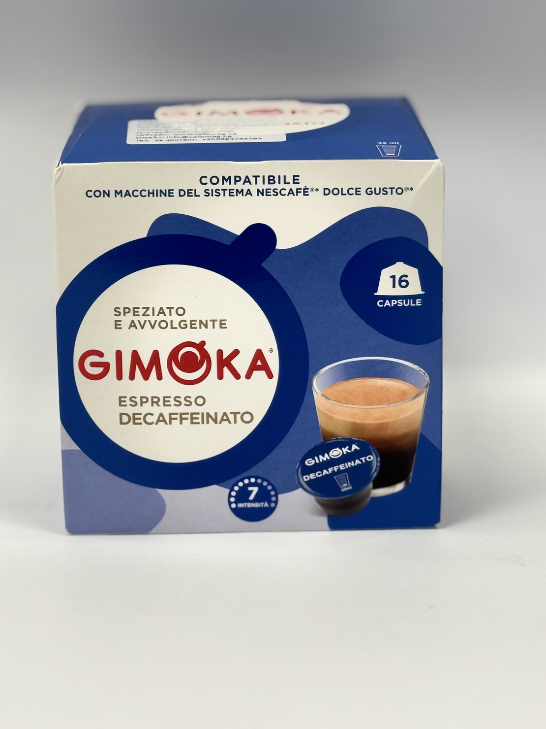 Кафе Капсули GIMOKA ESPRESSO DECAFFINATO съвместими със система Dolce Gusto, 16 бр.