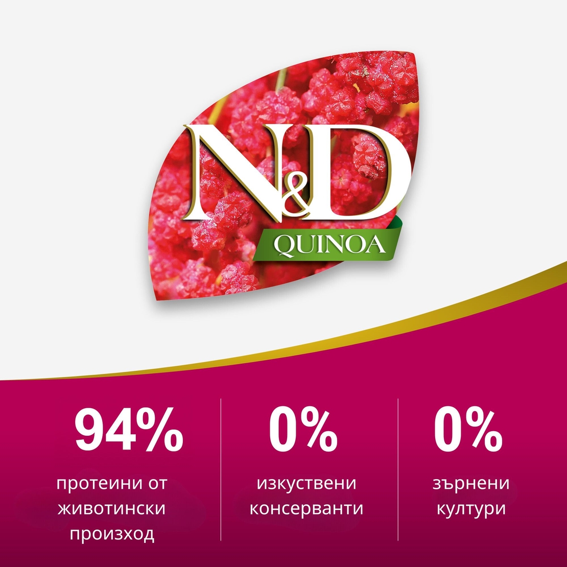 N&D Quinoa Weight Management with Lamb Adult MINI – суха храна за поддържане на идеално телесно тегло, без зърнени култури за кучета над 1 година от дребни породи, с агнешко, киноа, броколи и аспержи