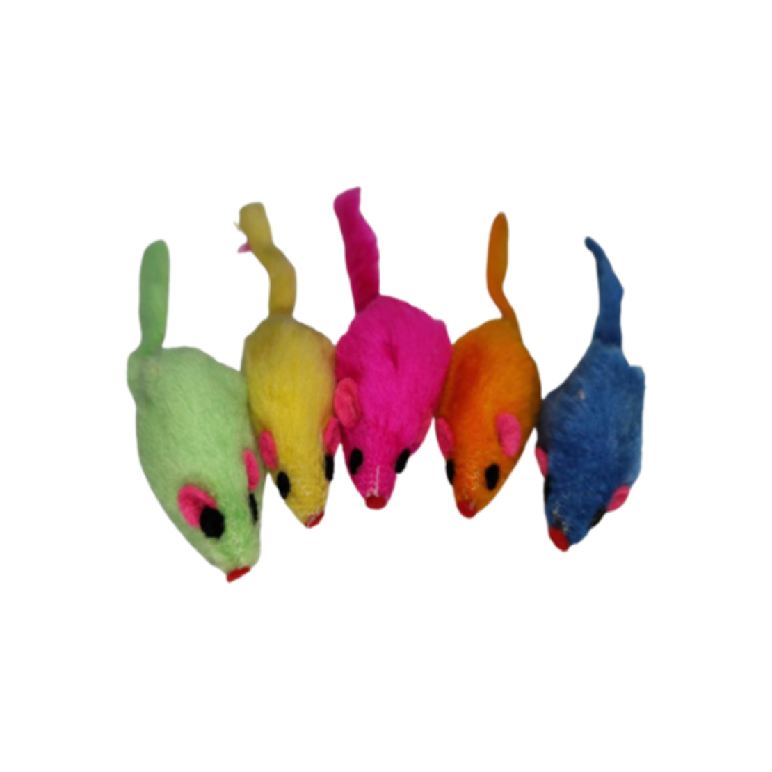 Играчка за котки – цветни мишки, 5 см