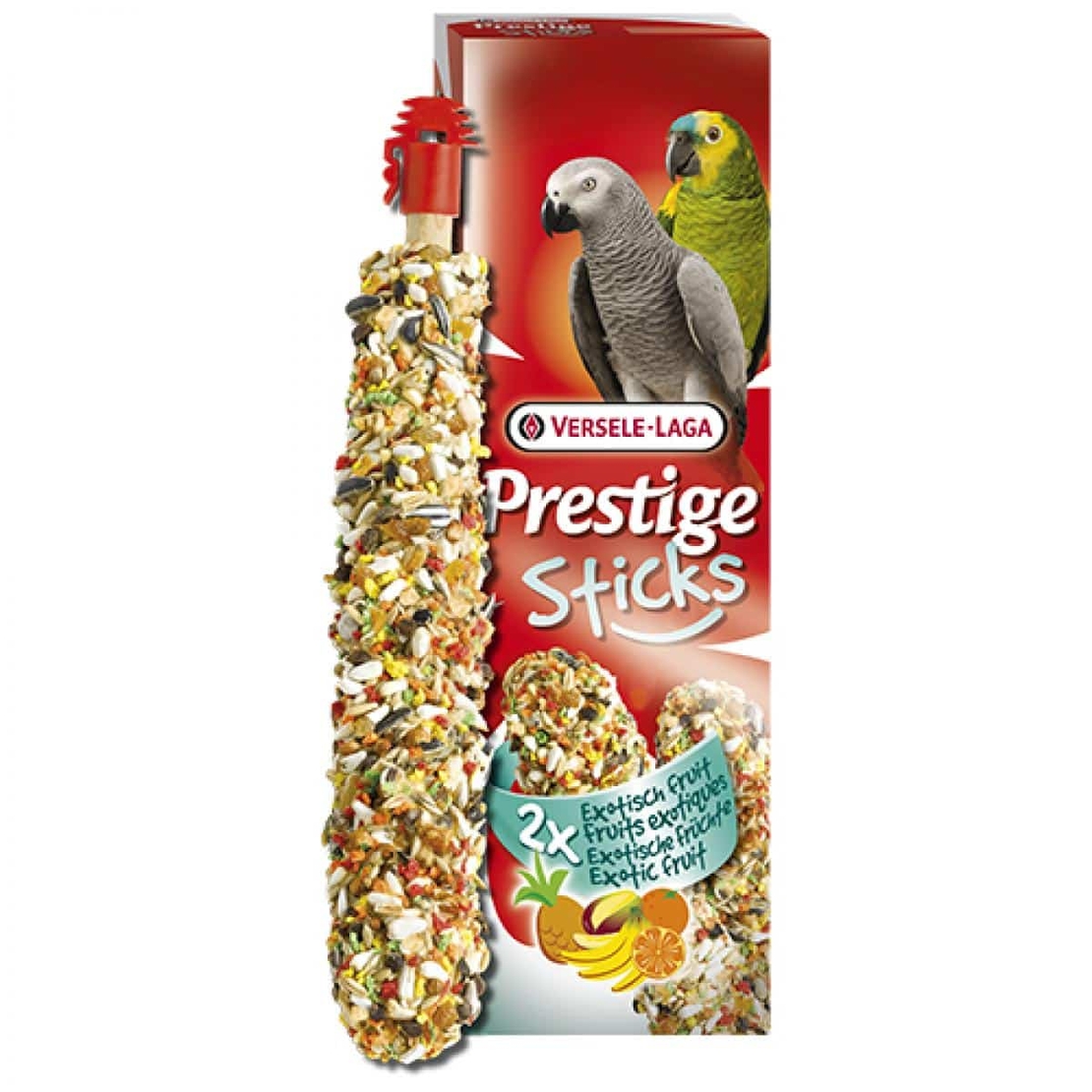 2 бр. Sticks Parrots Exotic Fruit - стик за големи папагали с екзотични плодове - 2бр х 70 гр