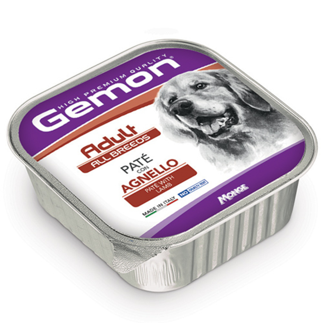 GEMON Adult Dog All Breeds Paté with LAMB – Пълноценна храна за кучета в зряла възраст от всички породи, терин пастет с агнешко